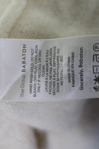 The Group Babaton Womens Cashmere V Neck Long Sleeve Pullover Beige Size XS