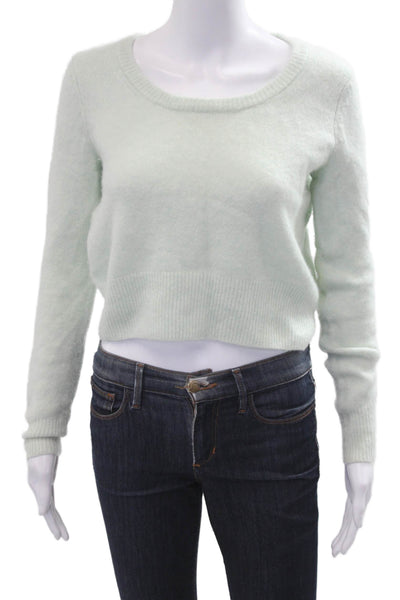 Intermix Womens Light Blue Pullover Sweater Round Neck Long Sleeve Size 0P