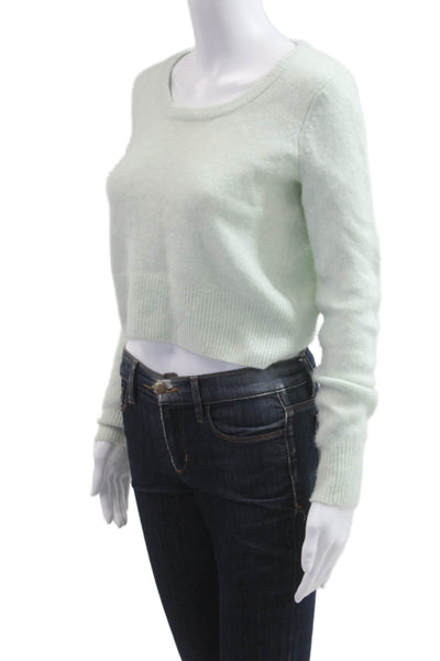 Intermix Womens Light Blue Pullover Sweater Round Neck Long Sleeve Size 0P