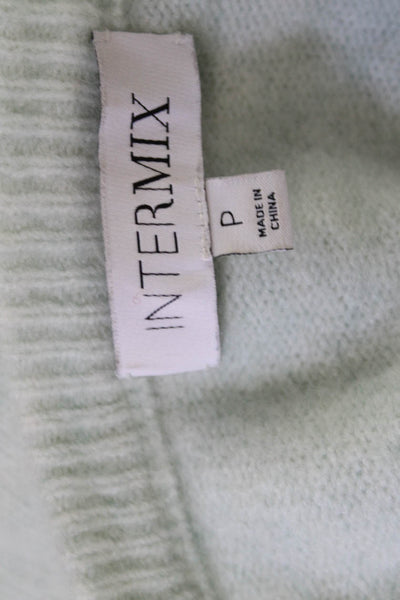 Intermix Womens Light Blue Pullover Sweater Round Neck Long Sleeve Size 0P