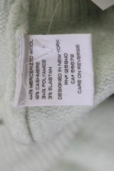 Intermix Womens Light Blue Pullover Sweater Round Neck Long Sleeve Size 0P