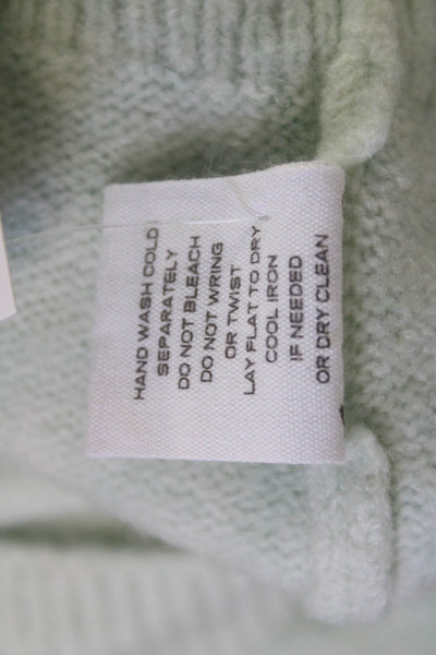Intermix Womens Light Blue Pullover Sweater Round Neck Long Sleeve Size 0P