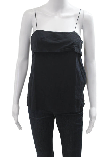 Club Monaco Women Silk Sleeveless Camisole Black Size XS