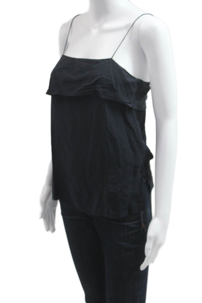 Club Monaco Women Silk Sleeveless Camisole Black Size XS