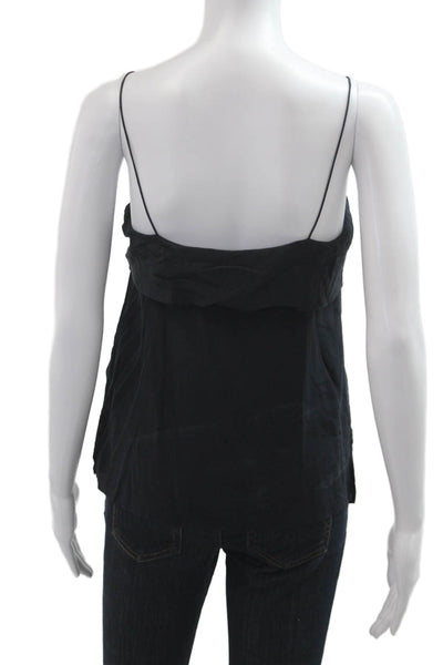 Club Monaco Women Silk Sleeveless Camisole Black Size XS