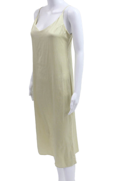 Oak + Fort Women Slip Dress Beige V Neck Sleeveless Full Length Size S
