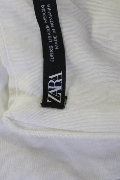 Zara Womens White Slip Dress Sleeveless Above Knee Beach Size XS