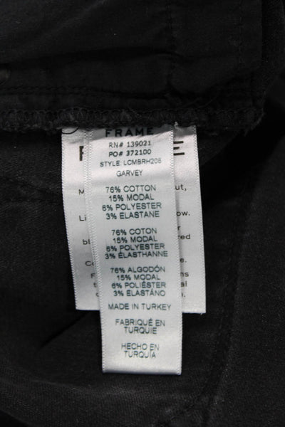 Frame Denim Women Black Cropped Skinny Mid Rise Jeans Size 24