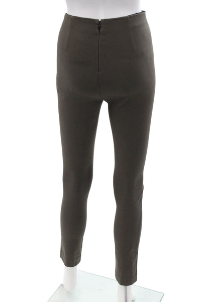 Rag & Bone Women Ankle Cropped Pants Brown Zip Size 0