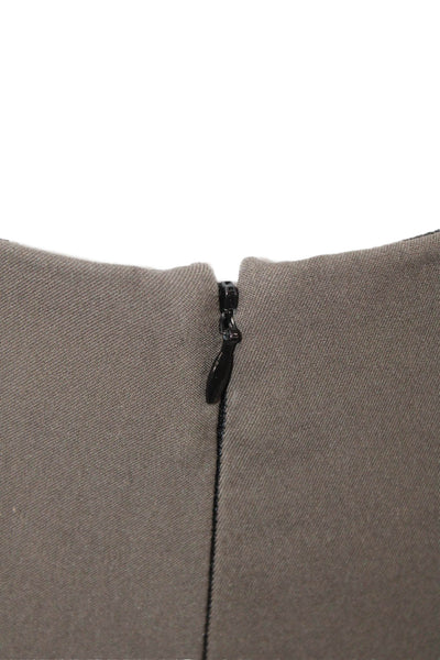 Rag & Bone Women Ankle Cropped Pants Brown Zip Size 0