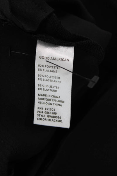 Good American Womens Dress Pants Black Zip 92%Poly 8%Elastane Size 0