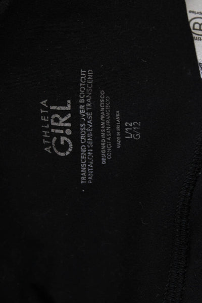 Athleta Girl Childrens Girls Pull On Flare Leg Leggings Black Size 12