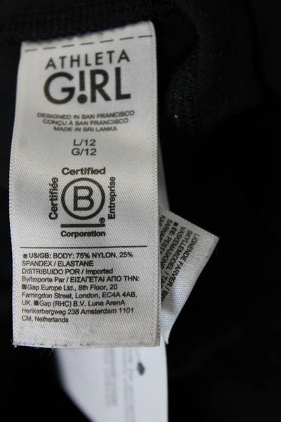 Athleta Girl Childrens Girls Pull On Flare Leg Leggings Black Size 12