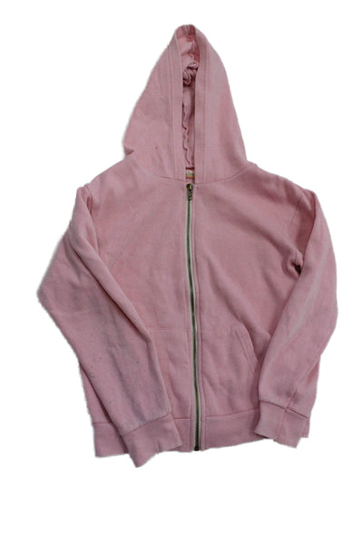 Vintage Havana Childrens Girls Full Zipper Hoodie Pink Cotton Size 16