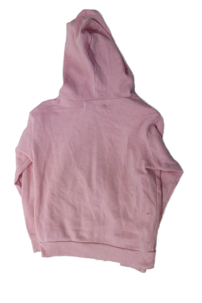 Vintage Havana Childrens Girls Full Zipper Hoodie Pink Cotton Size 16