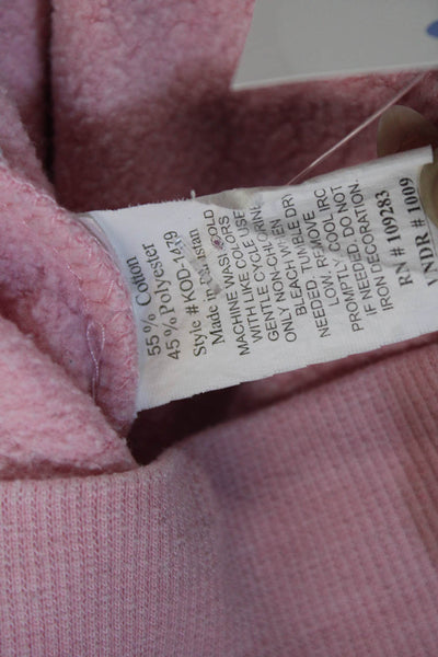 Vintage Havana Childrens Girls Full Zipper Hoodie Pink Cotton Size 16