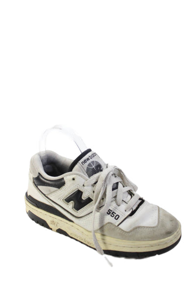 New Balance Womens Lace Up Perforated Low Top Sneakers White Gray Black Size 4.5