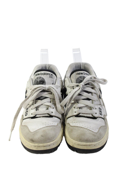New Balance Womens Lace Up Perforated Low Top Sneakers White Gray Black Size 4.5