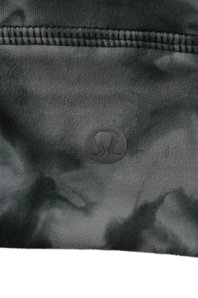 Lululemon Womens Scoop Neck Stretch Knit Tie Dyed Sports Bra Green Size 4