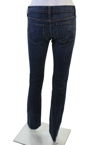 James Jeans Women Skinny Straight Jeans Dark Blue Size 24 Petite