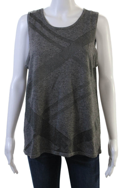 Lauren Ralph Lauren Women Basic Sleeveless Tank Dark Gray Cotton Size L