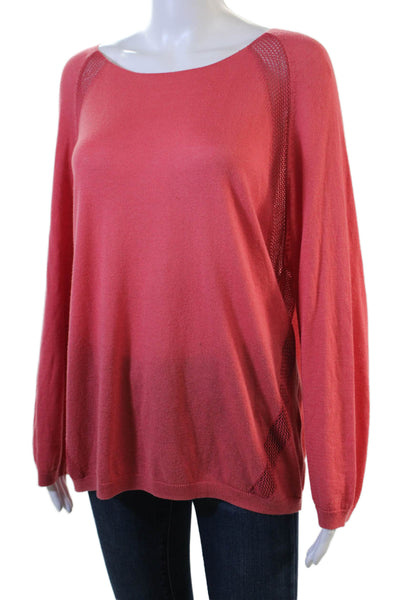 L.K. Bennett Womens Red Pullover Viscose Cotton Wool Size XL