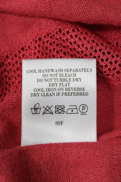 L.K. Bennett Womens Red Pullover Viscose Cotton Wool Size XL