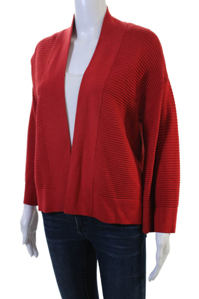 Josie Natori Women Cardigan Sweater Red Long Sleeve Size XS