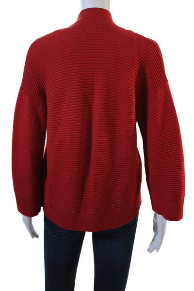 Josie Natori Women Cardigan Sweater Red Long Sleeve Size XS