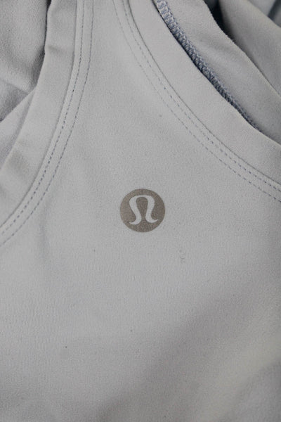 Lululemon Womens Light Blue Basic Sleeveless Tank Polyester Round Neck Size 6