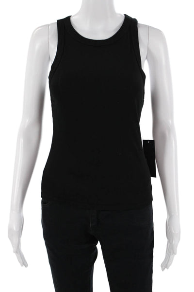 Myles Price Womens Basic Sleeveless Crew Neck Black Tank Size 0