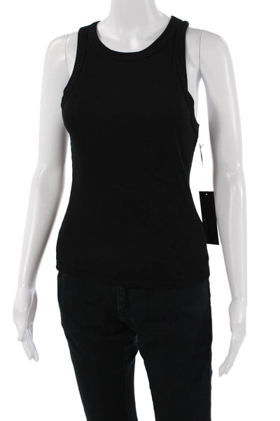 Myles Price Womens Basic Sleeveless Crew Neck Black Tank Size 0