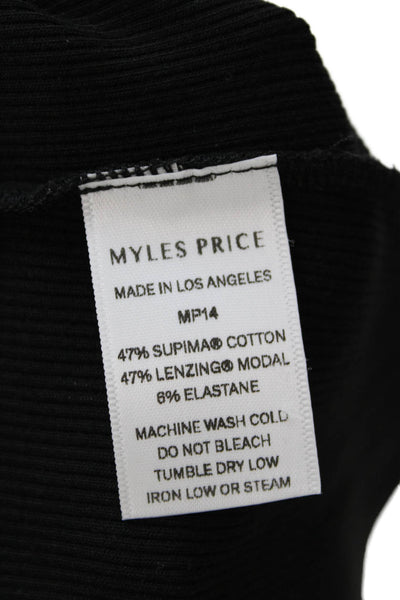 Myles Price Womens Basic Sleeveless Crew Neck Black Tank Size 0