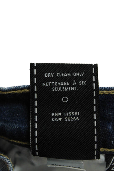 7 For All Mankind Women Ankle Skinny Blue Mid Rise Jeans Size 24