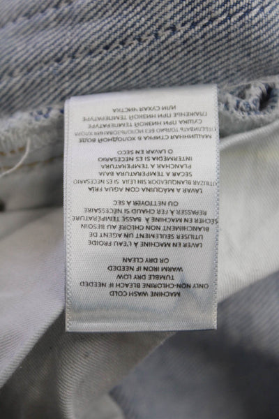 Re/Done Womens Cropped Straight Light Blue Jeans Size 26