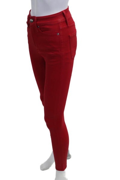 Good American Womens Red Ankle Jeggings Size 00