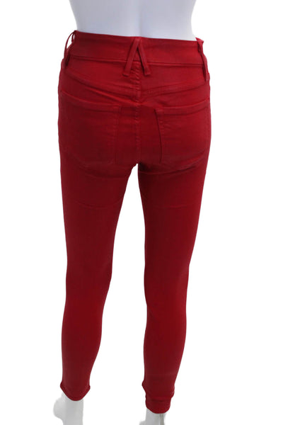 Good American Womens Red Ankle Jeggings Size 00