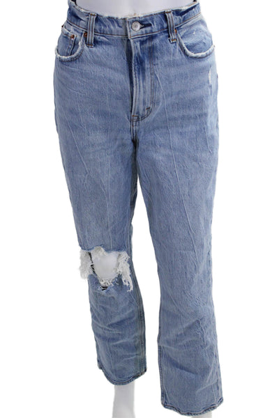 Abercrombie & Fitch Women Straight Light Blue Jeans High Rise Size 0
