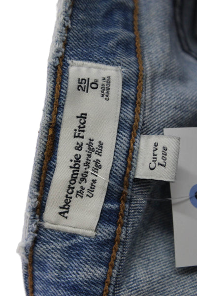 Abercrombie & Fitch Women Straight Light Blue Jeans High Rise Size 0