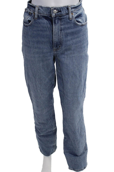 Abercrombie & Fitch Unisex Straight Jeans Blue High Rise 90s Size 0