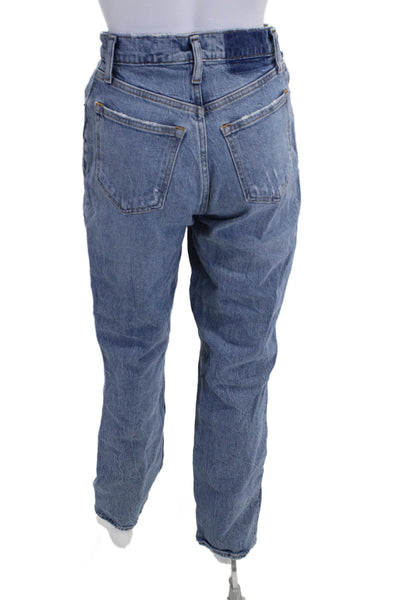 Abercrombie & Fitch Unisex Straight Jeans Blue High Rise 90s Size 0