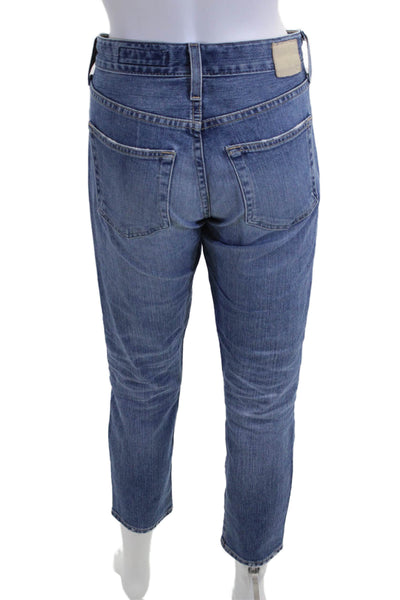 AG-ED Denim Women Ankle Cropped Mid Rise Blue Jeans Petite Size 24