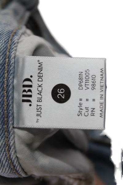 JBD Unisex Wide Leg Straight Light Blue Cotton Jeans Size 26