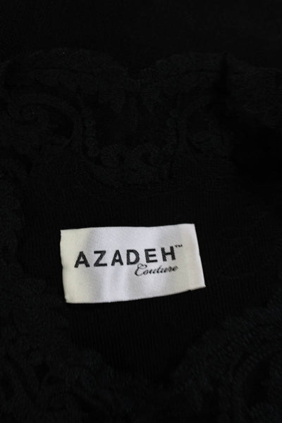 Azadeh Couture Women A-Line Fit & Flare Dress Black 3/4 Sleeve Size M Tall