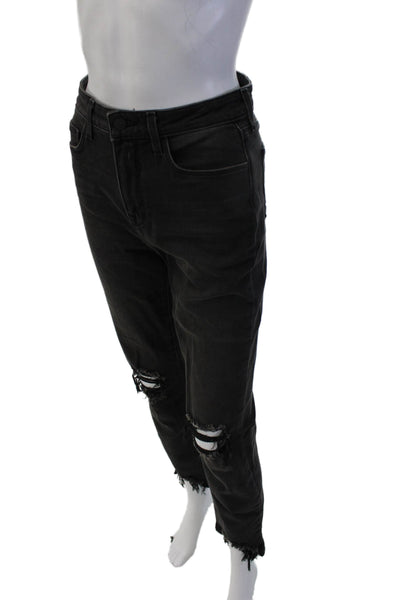 L Agence Unisex Skinny Cropped Black Jeans Size 26