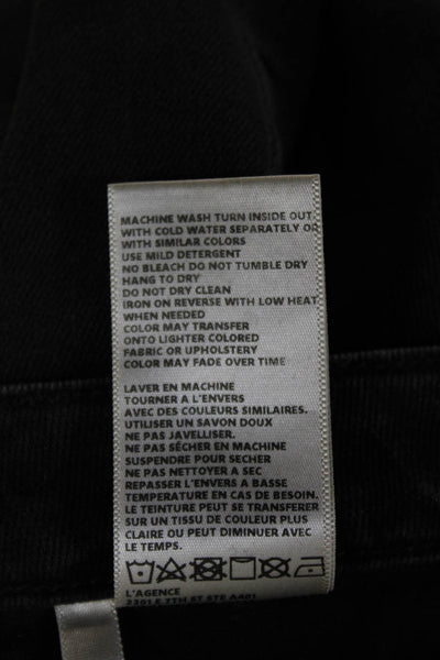 L Agence Unisex Skinny Cropped Black Jeans Size 26
