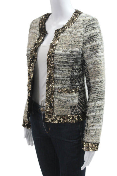 Gryphon New York Womens Beige Wool Blend Blazer Size S