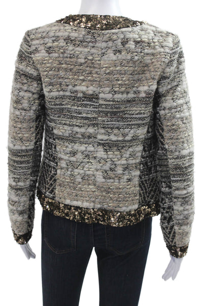 Gryphon New York Womens Beige Wool Blend Blazer Size S