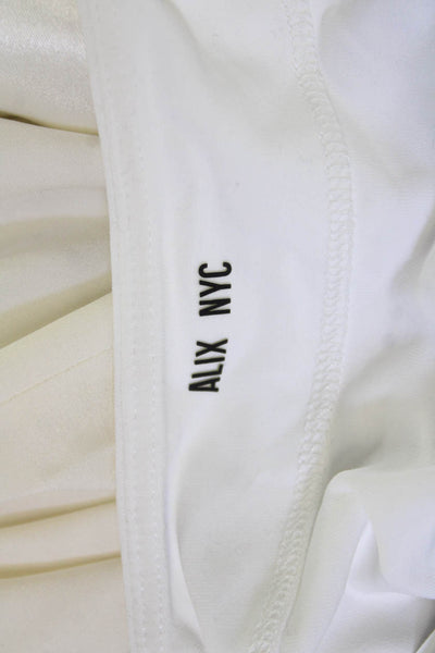 ALIX NYC Women Jersey V-Neck Short Sleeve White T-Shirt Size S