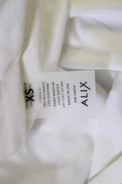 ALIX NYC Women Jersey V-Neck Short Sleeve White T-Shirt Size S